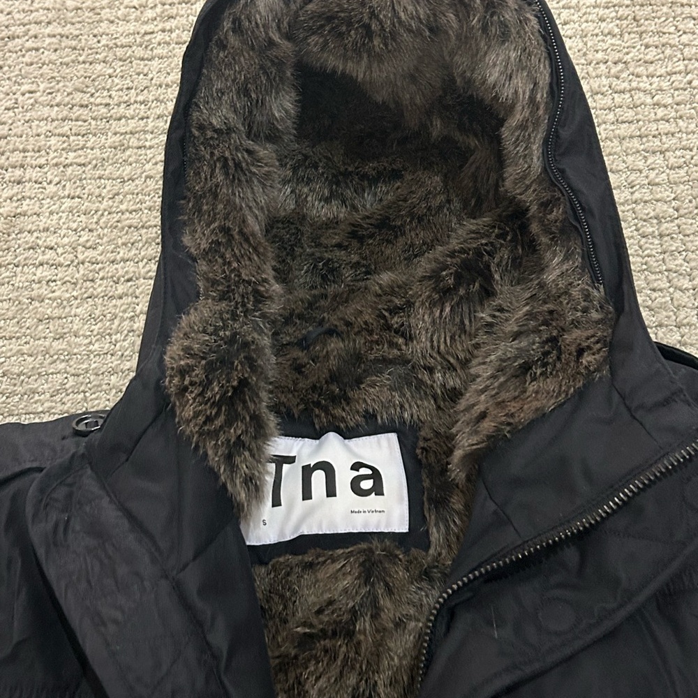TNA Black Jacket with Faux Fur Interior